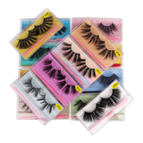 25MM Faux Mink Lashes Colorful Box With Lash Brush VT03