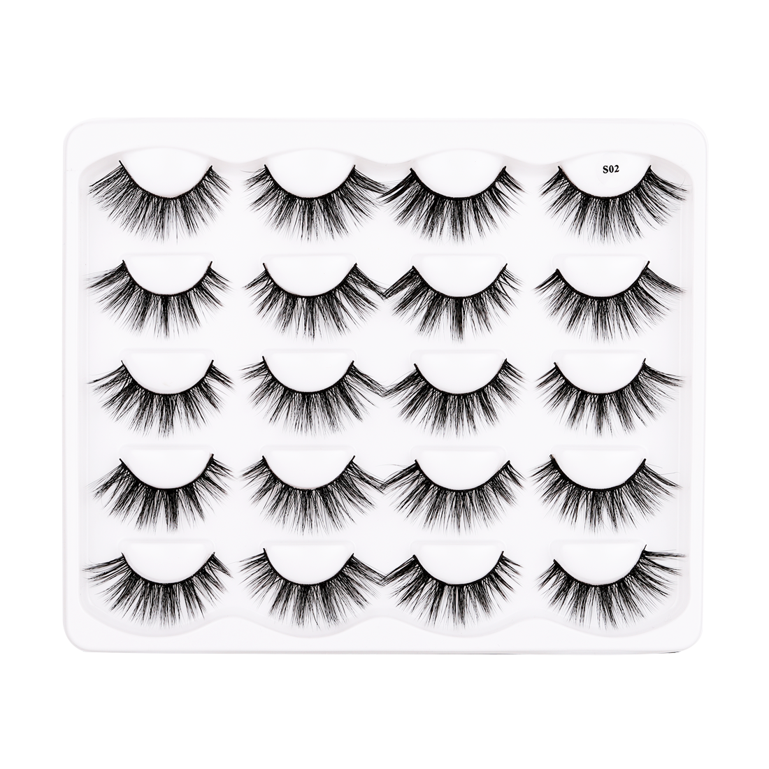 10 Pairs Faux Mink False Eyelashes S02